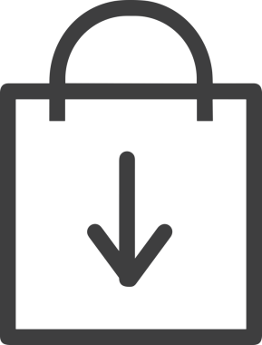 E-Ticaret, Perakende Uygulaması, Çevrimiçi Mağaza ve UI Tasarım Kullanımı için Alışveriş Simgesi Simgesi PNG Resmi