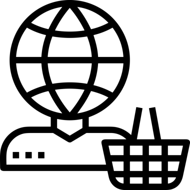 E-Ticaret, Perakende Uygulaması, Çevrimiçi Mağaza ve UI Tasarım Kullanımı için Alışveriş Simgesi Simgesi PNG Resmi