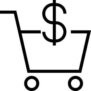 E-Ticaret, Perakende Uygulaması, Çevrimiçi Mağaza ve UI Tasarım Kullanımı için Alışveriş Simgesi Simgesi PNG Resmi