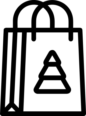E-Ticaret, Perakende Uygulaması, Çevrimiçi Mağaza ve UI Tasarım Kullanımı için Alışveriş Simgesi Simgesi PNG Resmi