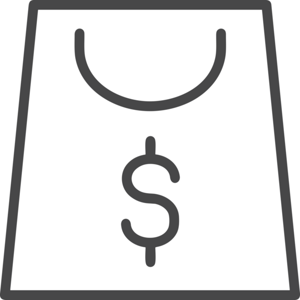 E-Ticaret, Perakende Uygulaması, Çevrimiçi Mağaza ve UI Tasarım Kullanımı için Alışveriş Simgesi Simgesi PNG Resmi