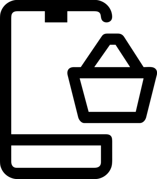 E-Ticaret, Perakende Uygulaması, Çevrimiçi Mağaza ve UI Tasarım Kullanımı için Alışveriş Simgesi Simgesi PNG Resmi