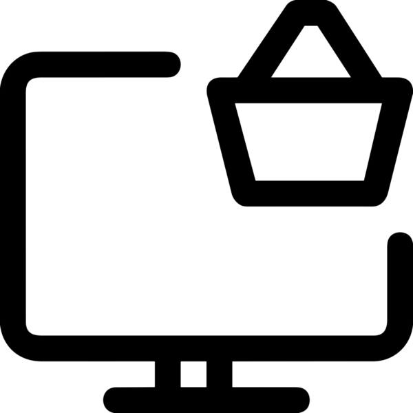 E-Ticaret, Perakende Uygulaması, Çevrimiçi Mağaza ve UI Tasarım Kullanımı için Alışveriş Simgesi Simgesi PNG Resmi