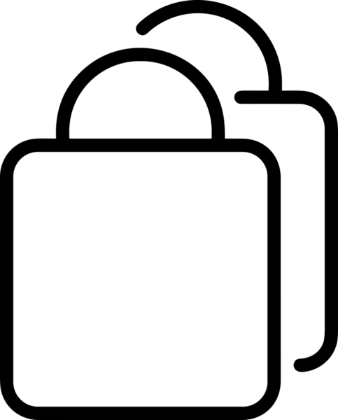 E-Ticaret, Perakende Uygulaması, Çevrimiçi Mağaza ve UI Tasarım Kullanımı için Alışveriş Simgesi Simgesi PNG Resmi