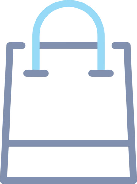 E-Ticaret, Perakende Uygulaması, Çevrimiçi Mağaza ve UI Tasarım Kullanımı için Alışveriş Simgesi Simgesi PNG Resmi