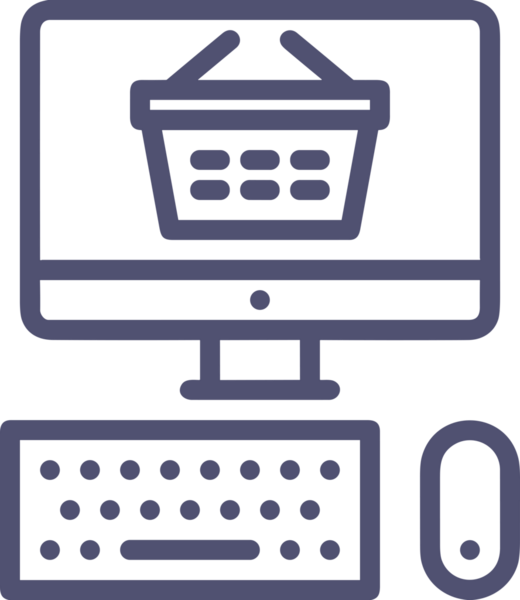E-Ticaret, Perakende Uygulaması, Çevrimiçi Mağaza ve UI Tasarım Kullanımı için Alışveriş Simgesi Simgesi PNG Resmi