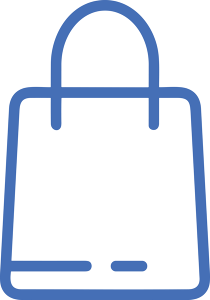 E-Ticaret, Perakende Uygulaması, Çevrimiçi Mağaza ve UI Tasarım Kullanımı için Alışveriş Simgesi Simgesi PNG Resmi