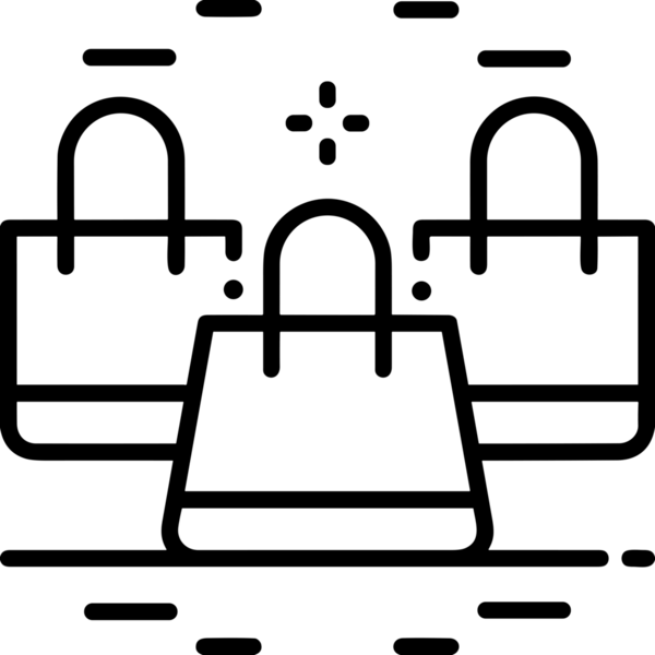 E-Ticaret, Perakende Uygulaması, Çevrimiçi Mağaza ve UI Tasarım Kullanımı için Alışveriş Simgesi Simgesi PNG Resmi