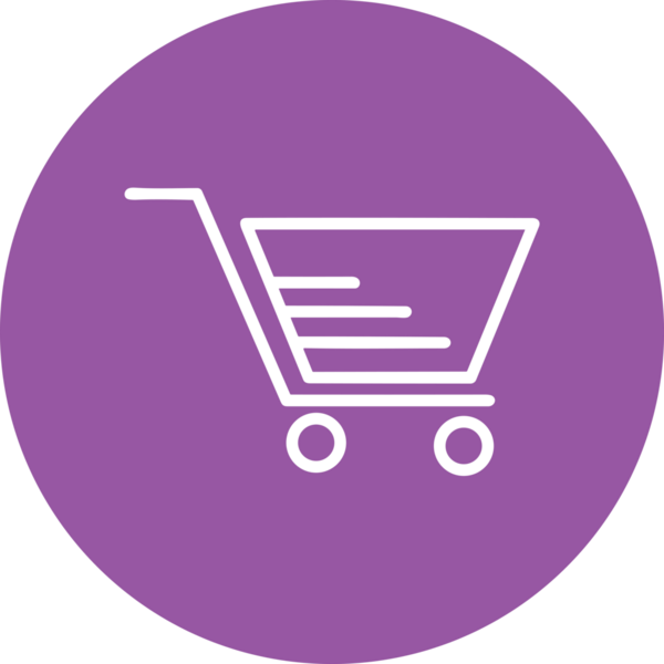 E-Ticaret, Perakende Uygulaması, Çevrimiçi Mağaza ve UI Tasarım Kullanımı için Alışveriş Simgesi Simgesi PNG Resmi