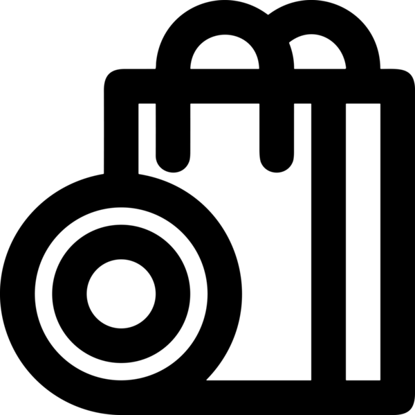 E-Ticaret, Perakende Uygulaması, Çevrimiçi Mağaza ve UI Tasarım Kullanımı için Alışveriş Simgesi Simgesi PNG Resmi