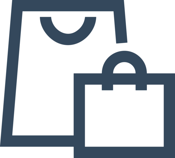 E-Ticaret, Perakende Uygulaması, Çevrimiçi Mağaza ve UI Tasarım Kullanımı için Alışveriş Simgesi Simgesi PNG Resmi