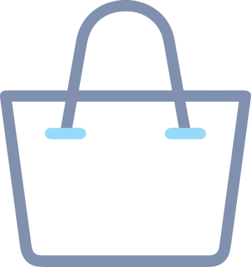 E-Ticaret, Perakende Uygulaması, Çevrimiçi Mağaza ve UI Tasarım Kullanımı için Alışveriş Simgesi Simgesi PNG Resmi