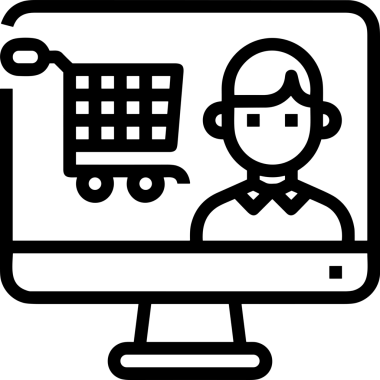 E-Ticaret, Perakende Uygulaması, Çevrimiçi Mağaza ve UI Tasarım Kullanımı için Alışveriş Simgesi Simgesi PNG Resmi