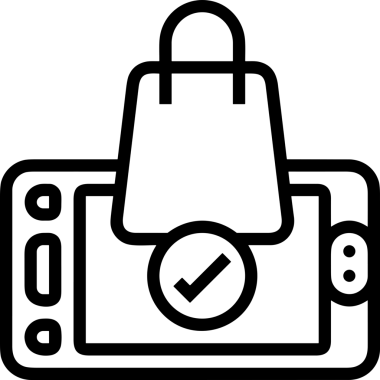 E-Ticaret, Perakende Uygulaması, Çevrimiçi Mağaza ve UI Tasarım Kullanımı için Alışveriş Simgesi Simgesi PNG Resmi