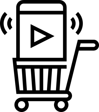 E-Ticaret, Perakende Uygulaması, Çevrimiçi Mağaza ve UI Tasarım Kullanımı için Alışveriş Simgesi Simgesi PNG Resmi
