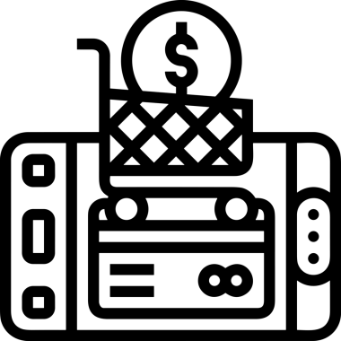 E-Ticaret, Perakende Uygulaması, Çevrimiçi Mağaza ve UI Tasarım Kullanımı için Alışveriş Simgesi Simgesi PNG Resmi
