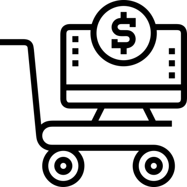 E-Ticaret, Perakende Uygulaması, Çevrimiçi Mağaza ve UI Tasarım Kullanımı için Alışveriş Simgesi Simgesi PNG Resmi