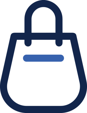 E-Ticaret, Perakende Uygulaması, Çevrimiçi Mağaza ve UI Tasarım Kullanımı için Alışveriş Simgesi Simgesi PNG Resmi