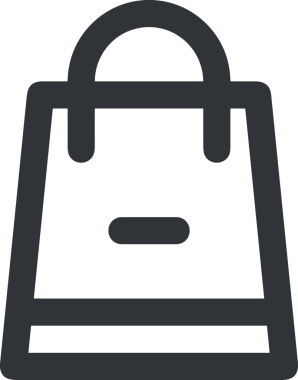 E-Ticaret, Perakende Uygulaması, Çevrimiçi Mağaza ve UI Tasarım Kullanımı için Alışveriş Simgesi Simgesi PNG Resmi