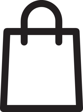 E-Ticaret, Perakende Uygulaması, Çevrimiçi Mağaza ve UI Tasarım Kullanımı için Alışveriş Simgesi Simgesi PNG Resmi