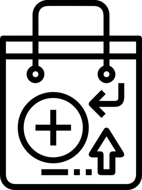 E-Ticaret, Perakende Uygulaması, Çevrimiçi Mağaza ve UI Tasarım Kullanımı için Alışveriş Simgesi Simgesi PNG Resmi