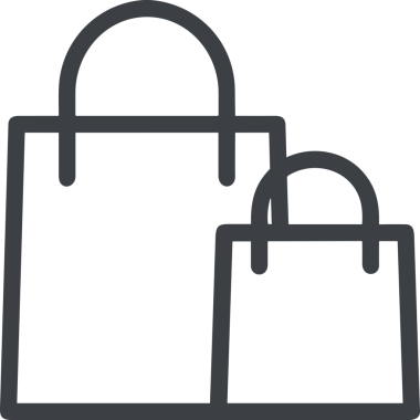 E-Ticaret, Perakende Uygulaması, Çevrimiçi Mağaza ve UI Tasarım Kullanımı için Alışveriş Simgesi Simgesi PNG Resmi