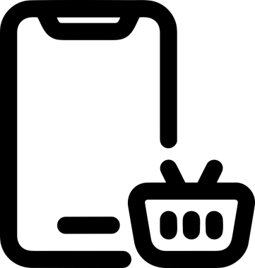 E-Ticaret, Perakende Uygulaması, Çevrimiçi Mağaza ve UI Tasarım Kullanımı için Alışveriş Simgesi Simgesi PNG Resmi