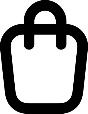 E-Ticaret, Perakende Uygulaması, Çevrimiçi Mağaza ve UI Tasarım Kullanımı için Alışveriş Simgesi Simgesi PNG Resmi