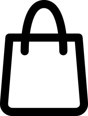 E-Ticaret, Perakende Uygulaması, Çevrimiçi Mağaza ve UI Tasarım Kullanımı için Alışveriş Simgesi Simgesi PNG Resmi