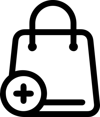 E-Ticaret, Perakende Uygulaması, Çevrimiçi Mağaza ve UI Tasarım Kullanımı için Alışveriş Simgesi Simgesi PNG Resmi