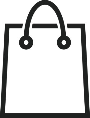 E-Ticaret, Perakende Uygulaması, Çevrimiçi Mağaza ve UI Tasarım Kullanımı için Alışveriş Simgesi Simgesi PNG Resmi