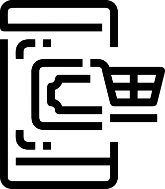 E-Ticaret, Perakende Uygulaması, Çevrimiçi Mağaza ve UI Tasarım Kullanımı için Alışveriş Simgesi Simgesi PNG Resmi