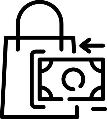 E-Ticaret, Perakende Uygulaması, Çevrimiçi Mağaza ve UI Tasarım Kullanımı için Alışveriş Simgesi Simgesi PNG Resmi