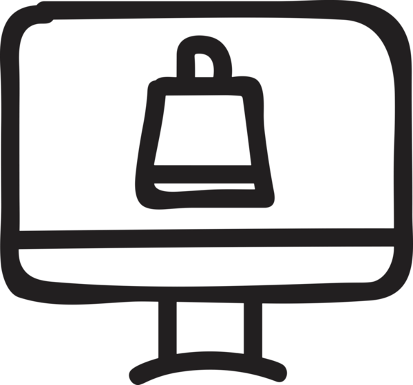 E-Ticaret, Perakende Uygulaması, Çevrimiçi Mağaza ve UI Tasarım Kullanımı için Alışveriş Simgesi Simgesi PNG Resmi