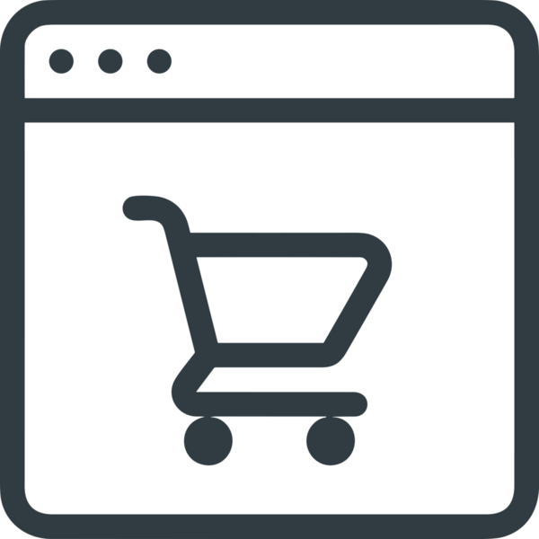 E-Ticaret, Perakende Uygulaması, Çevrimiçi Mağaza ve UI Tasarım Kullanımı için Alışveriş Simgesi Simgesi PNG Resmi