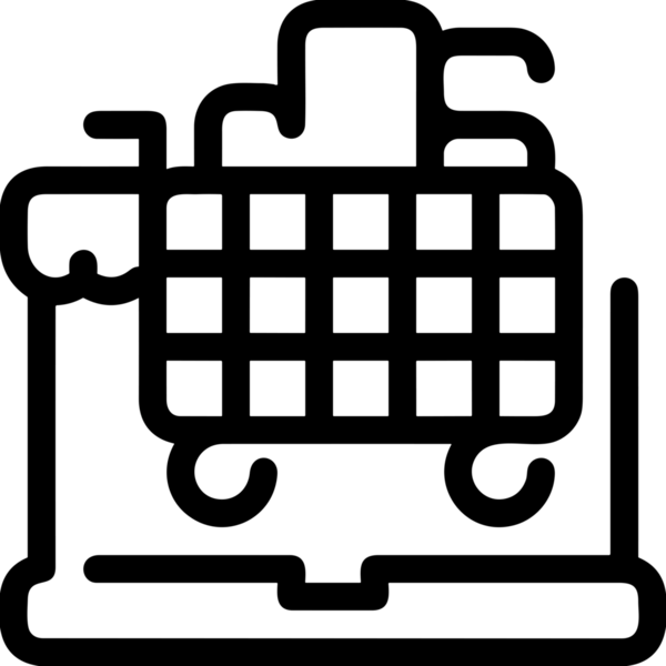 E-Ticaret, Perakende Uygulaması, Çevrimiçi Mağaza ve UI Tasarım Kullanımı için Alışveriş Simgesi Simgesi PNG Resmi