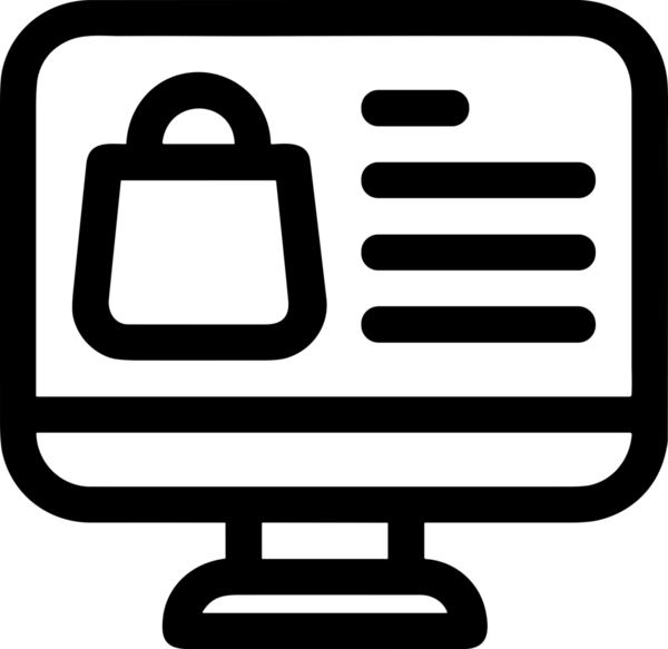 E-Ticaret, Perakende Uygulaması, Çevrimiçi Mağaza ve UI Tasarım Kullanımı için Alışveriş Simgesi Simgesi PNG Resmi