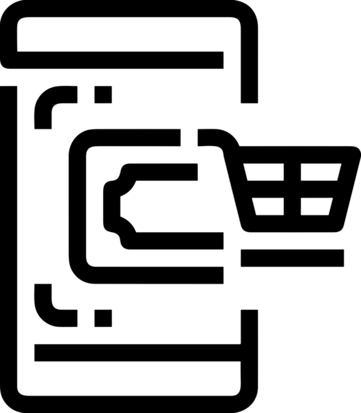 E-Ticaret, Perakende Uygulaması, Çevrimiçi Mağaza ve UI Tasarım Kullanımı için Alışveriş Simgesi Simgesi PNG Resmi