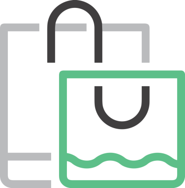 E-Ticaret, Perakende Uygulaması, Çevrimiçi Mağaza ve UI Tasarım Kullanımı için Alışveriş Simgesi Simgesi PNG Resmi