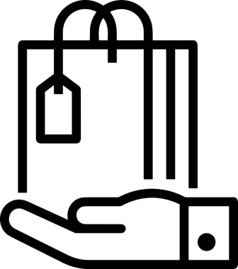 E-Ticaret, Perakende Uygulaması, Çevrimiçi Mağaza ve UI Tasarım Kullanımı için Alışveriş Simgesi Simgesi PNG Resmi