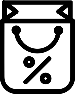 E-Ticaret, Perakende Uygulaması, Çevrimiçi Mağaza ve UI Tasarım Kullanımı için Alışveriş Simgesi Simgesi PNG Resmi