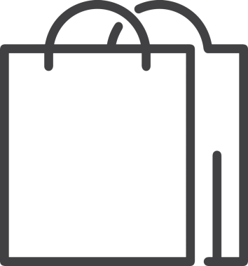 E-Ticaret, Perakende Uygulaması, Çevrimiçi Mağaza ve UI Tasarım Kullanımı için Alışveriş Simgesi Simgesi PNG Resmi