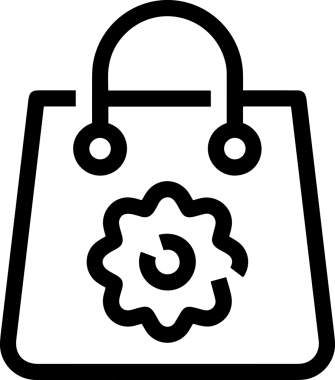 E-Ticaret, Perakende Uygulaması, Çevrimiçi Mağaza ve UI Tasarım Kullanımı için Alışveriş Simgesi Simgesi PNG Resmi