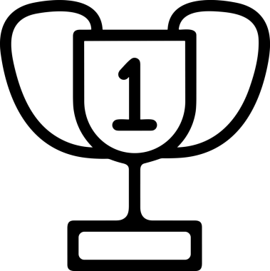 Kazanan Siyah ve Beyaz Logo Simgesi Markalaşma ve Tasarım için PNG Biçiminde