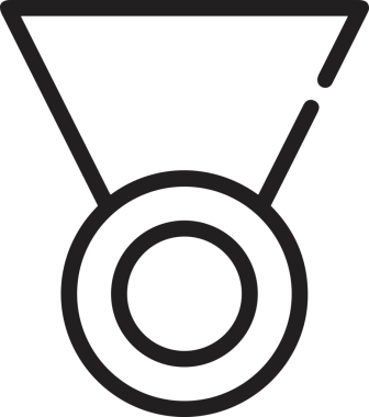 Kazanan Siyah ve Beyaz Logo Simgesi Markalaşma ve Tasarım için PNG Biçiminde