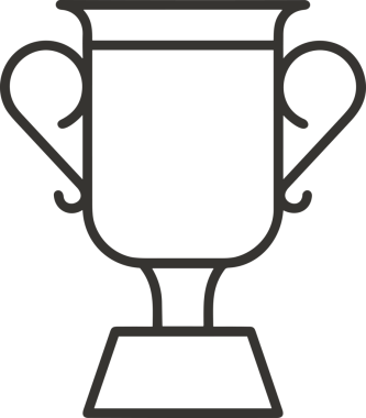 Kazanan Siyah ve Beyaz Logo Simgesi Markalaşma ve Tasarım için PNG Biçiminde