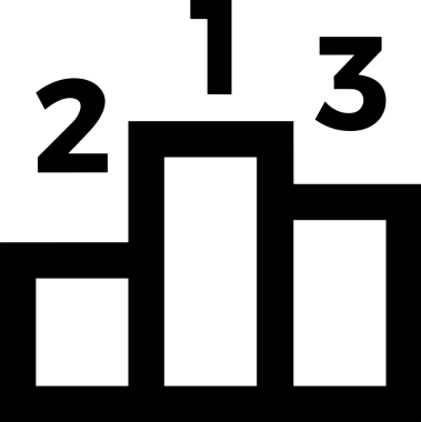 Kazanan Siyah ve Beyaz Logo Simgesi Markalaşma ve Tasarım için PNG Biçiminde