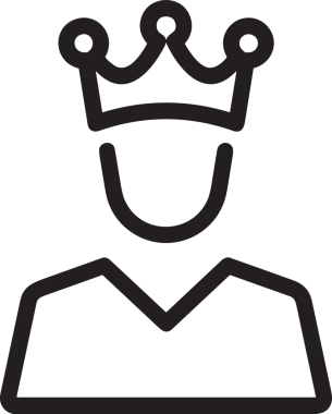 Kazanan Siyah ve Beyaz Logo Simgesi Markalaşma ve Tasarım için PNG Biçiminde