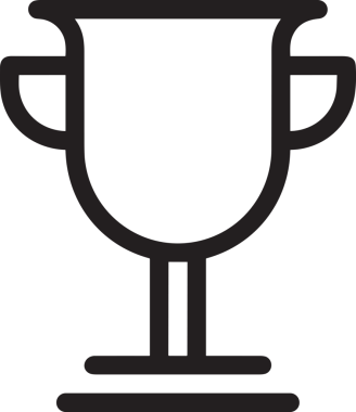 Kazanan Siyah ve Beyaz Logo Simgesi Markalaşma ve Tasarım için PNG Biçiminde