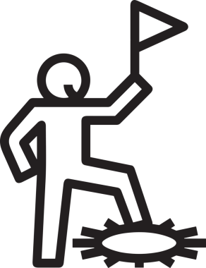 Kazanan Siyah ve Beyaz Logo Simgesi Markalaşma ve Tasarım için PNG Biçiminde